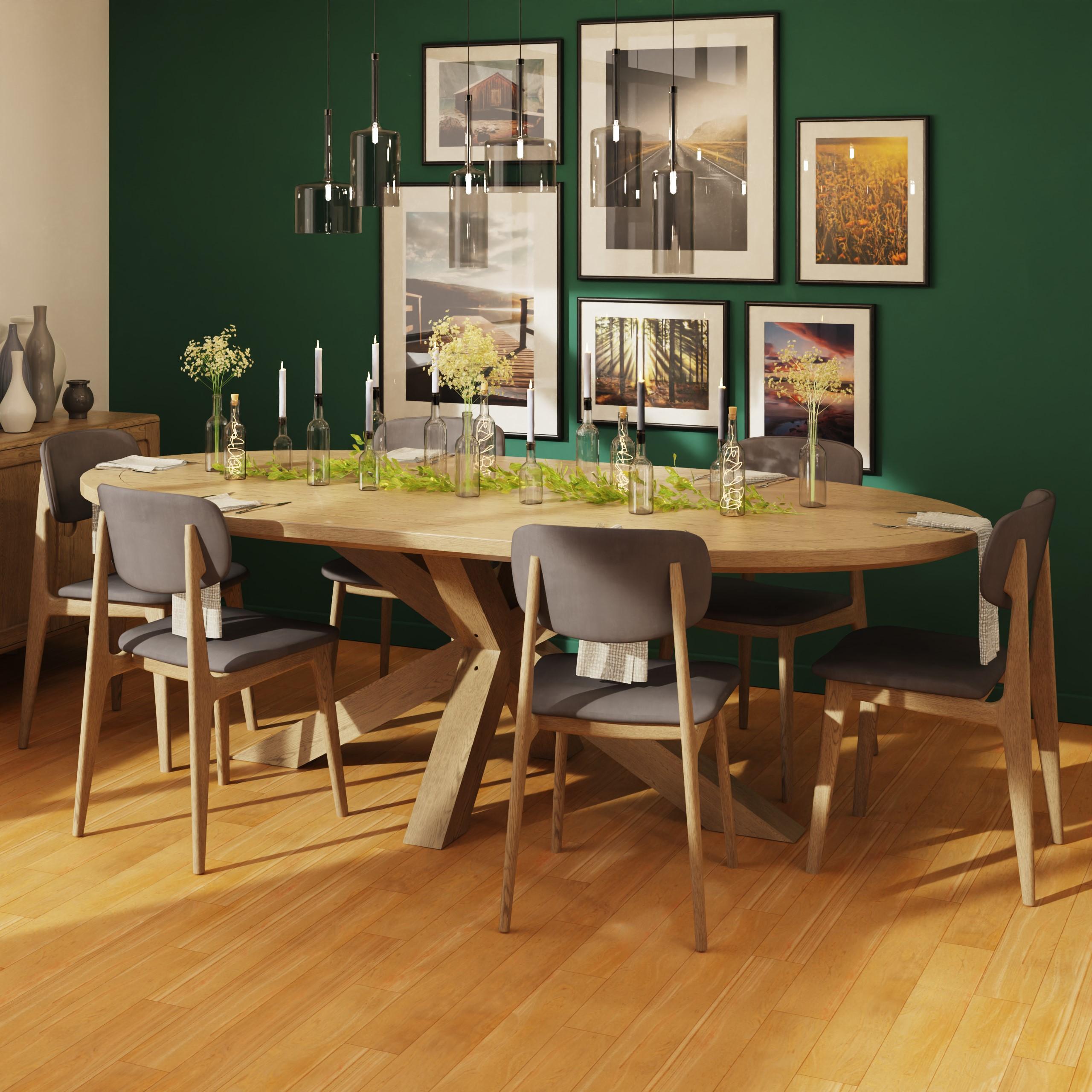 Troyes Oval Dining Table 2.4m