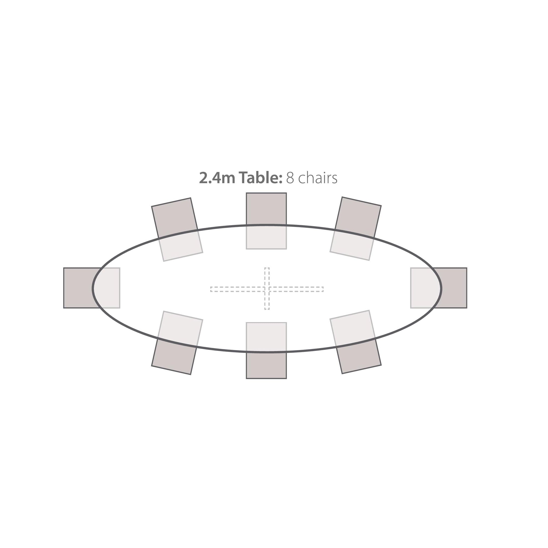 Troyes Oval Dining Table 2.4m