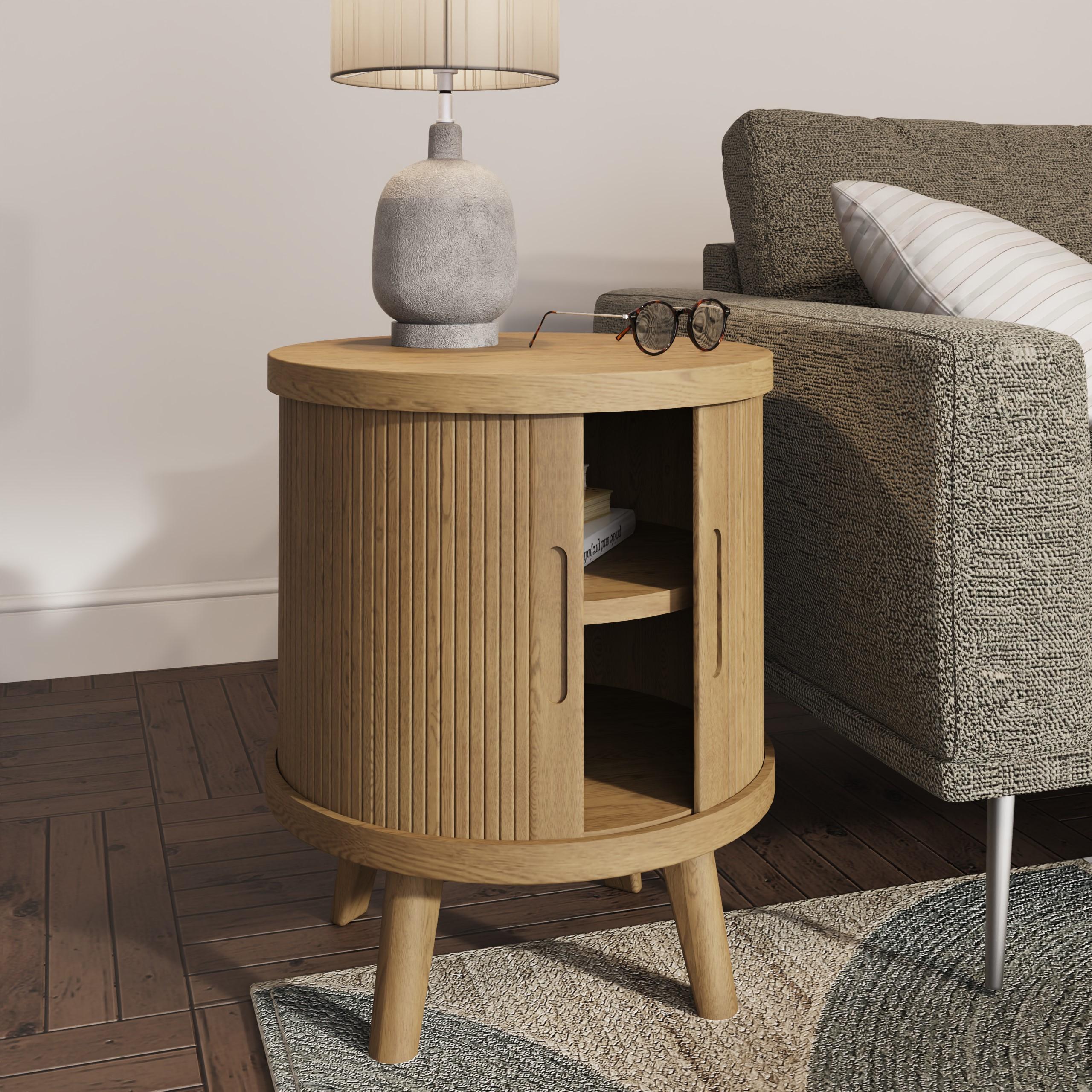 Troyes Grey Lamp Table