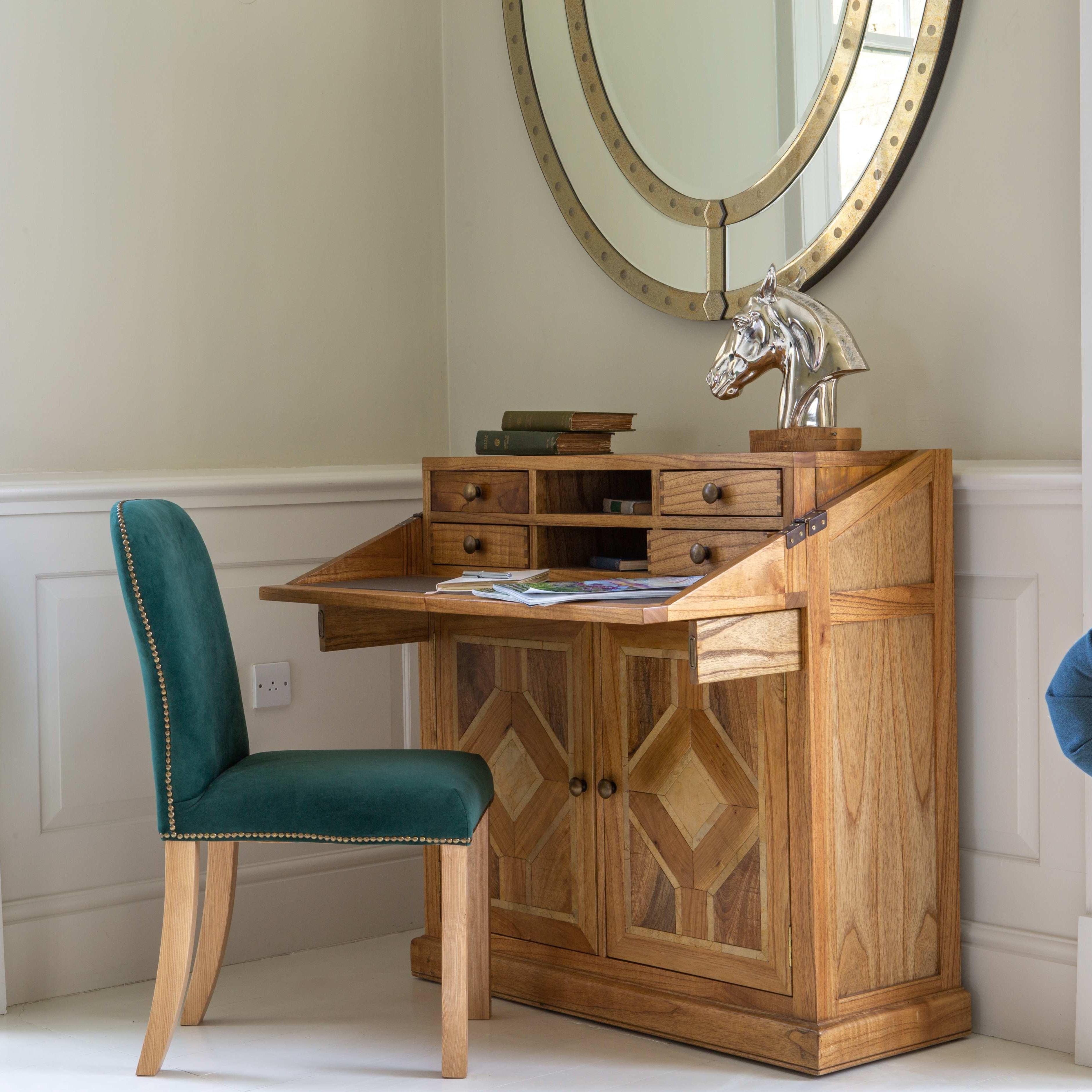 La Rochelle Campaign Desk With Marble Inlay