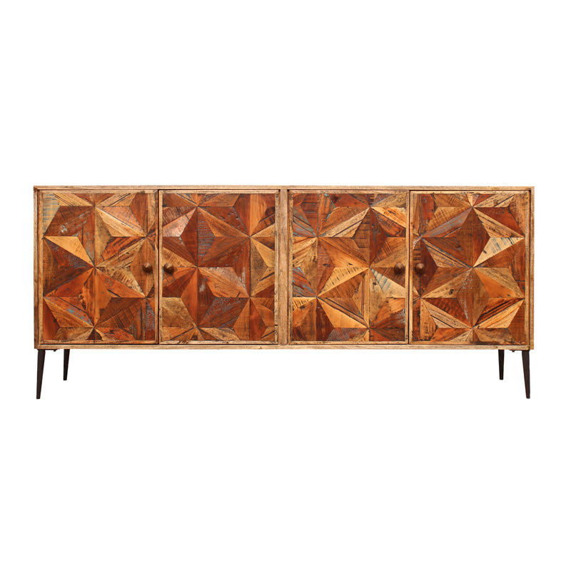 Avignon Butterfly Sideboard 4 Door Forged Legs