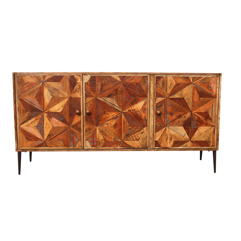 Avignon Butterfly Sideboard 3 Door Forged Legs