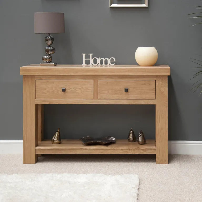 Bourges Console Table - 2 Drawer - Oak