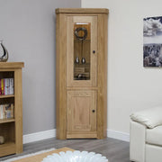 Bourges Display Unit - 2 Door - Corner - Oak