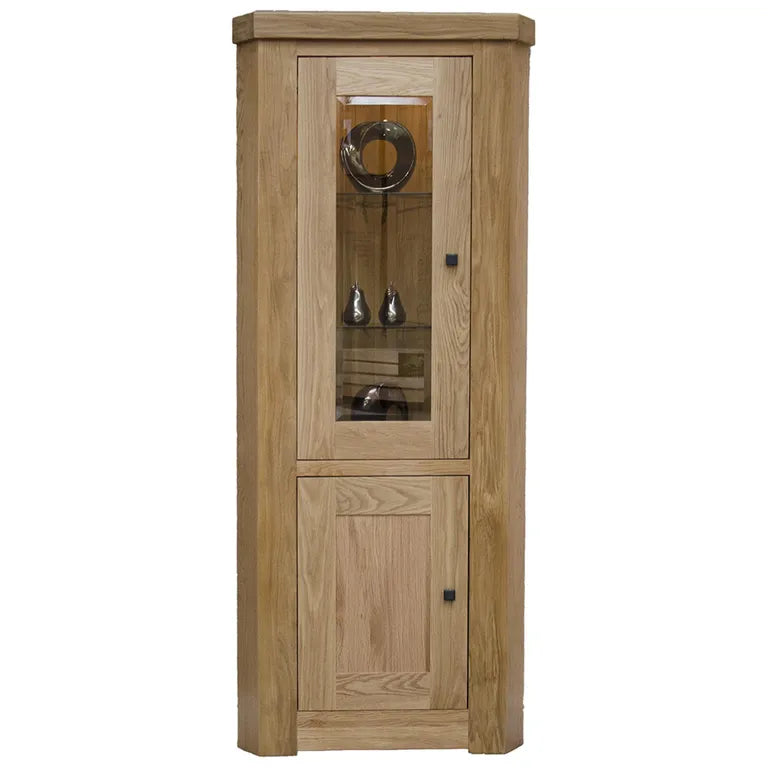 Bourges Display Unit - 2 Door - Corner - Oak
