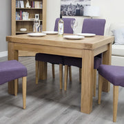 Bourges Extending Dining Table - 2-4 Seater - 90cm-120cm - Oak