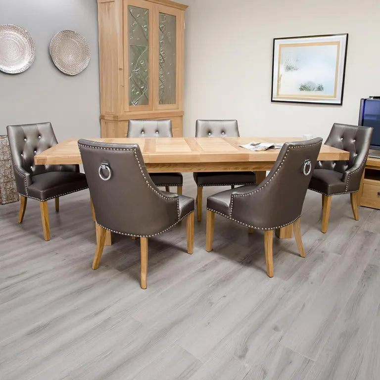 Bourges Extending Dining Table - 6-10 Seater - 180cm-260cm - Oak