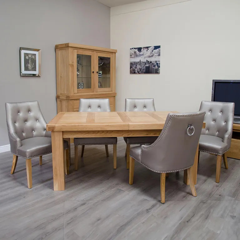 Bourges Extending Dining Table - 6-10 Seater - 180cm-260cm - Oak