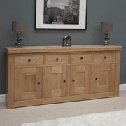 Bourges Sideboard - 4 Door - Extra Large - 210cm - Oak