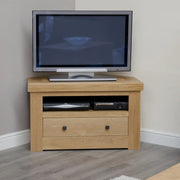 Bourges TV Unit - 1 Drawer - Corner - Oak