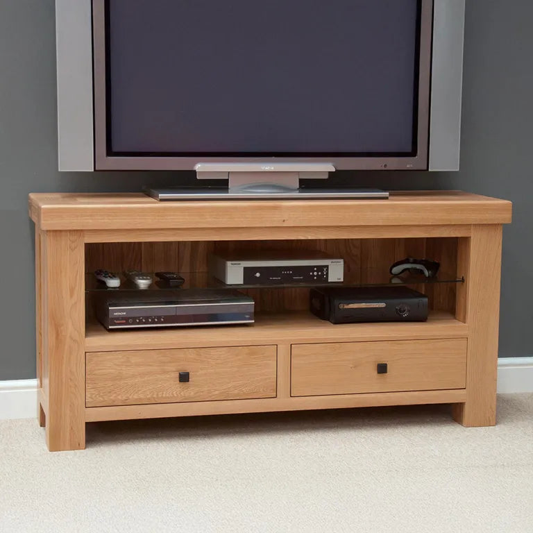 Bourges TV Unit - 2 Drawer - Oak