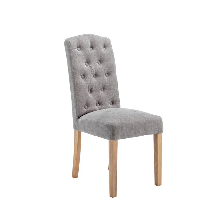 The Chair Collection Button Back Dining Chair - Grey