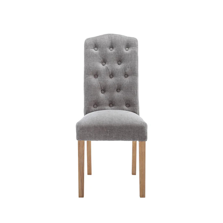 The Chair Collection Button Back Dining Chair - Grey