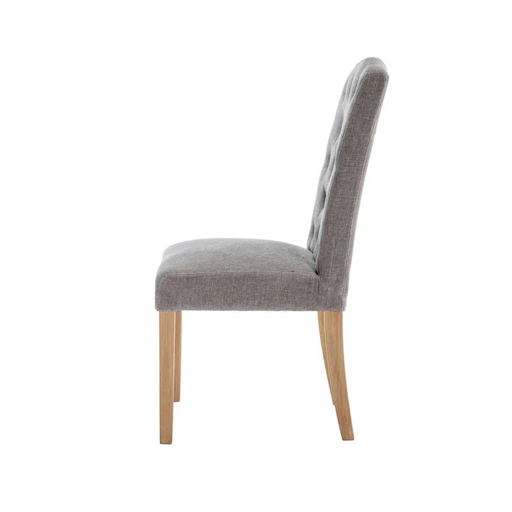 The Chair Collection Button Back Dining Chair - Grey