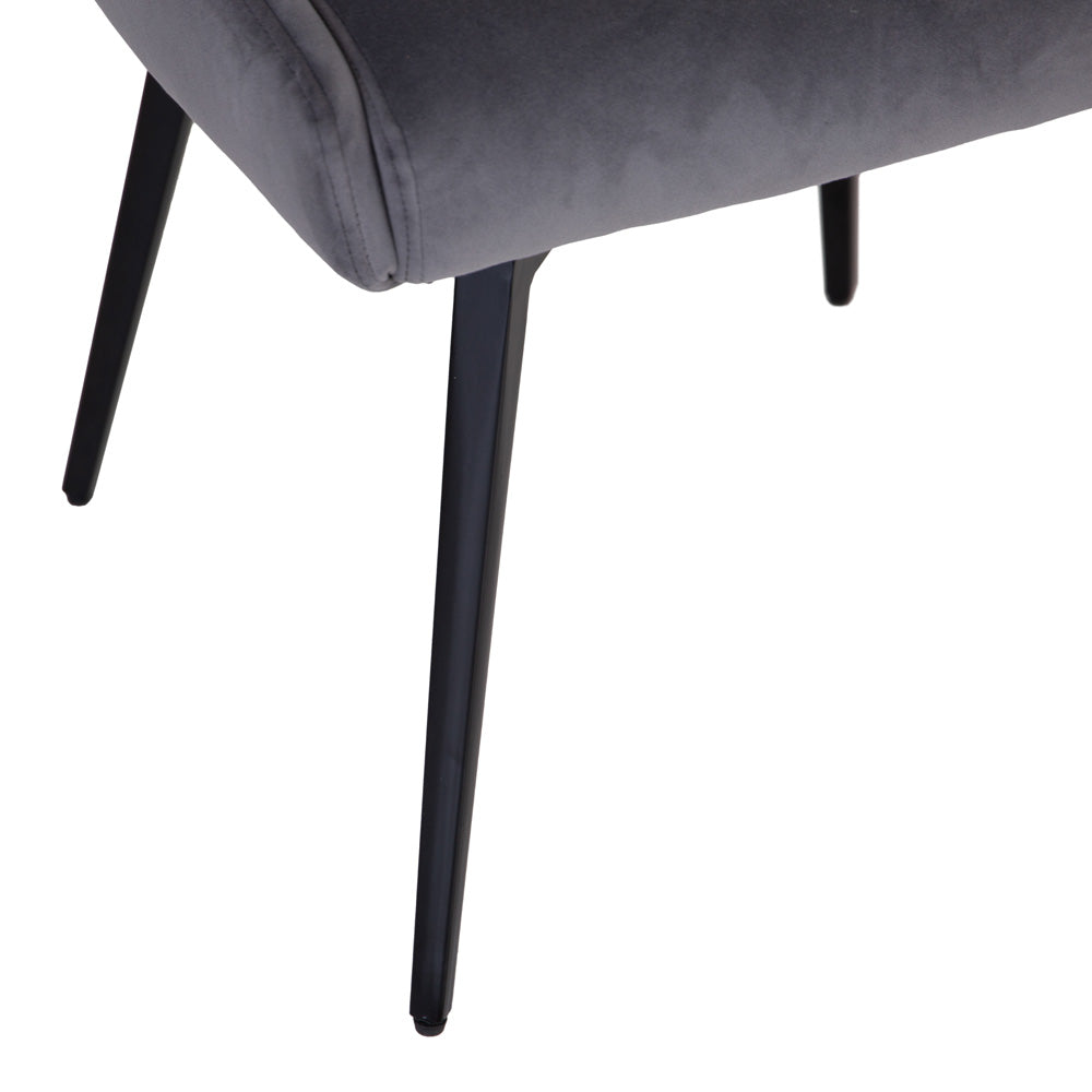 The Chair Collection Swivel Dining Chair - Graphite Velvet