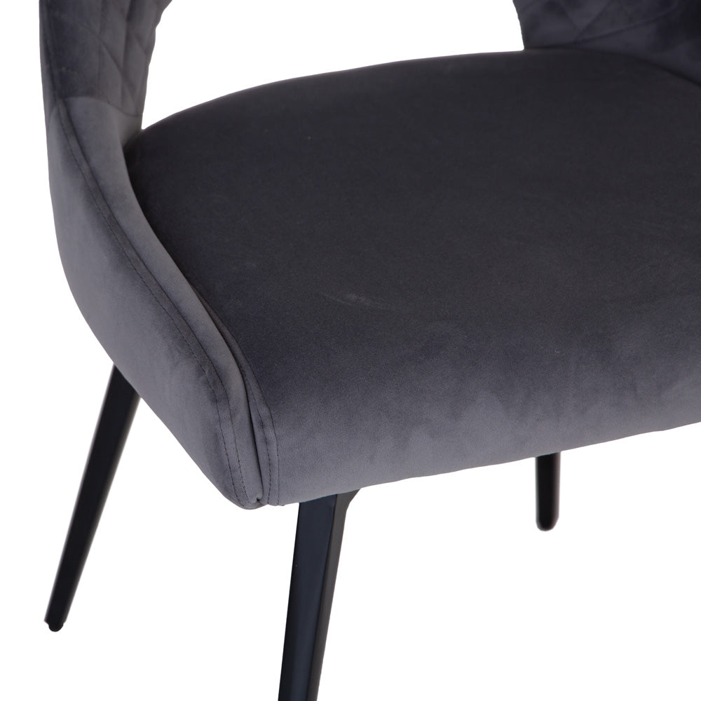 The Chair Collection Swivel Dining Chair - Graphite Velvet