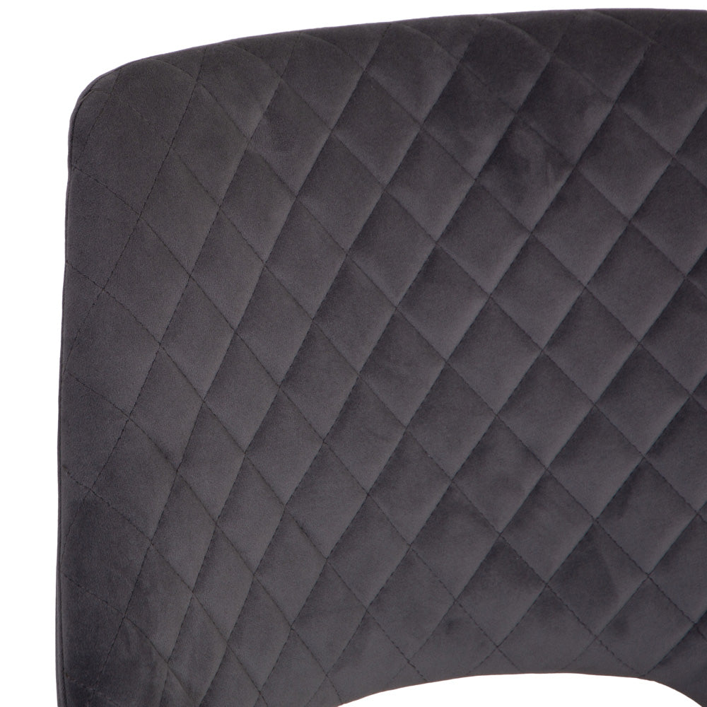 The Chair Collection Swivel Dining Chair - Graphite Velvet