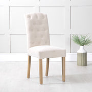 The Chair Collection Button Back Dining Chair - Natural