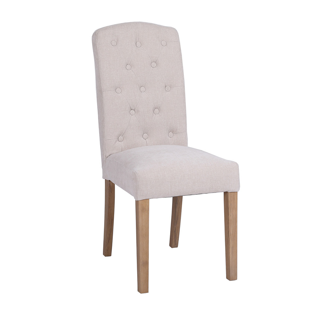 The Chair Collection Button Back Dining Chair - Natural