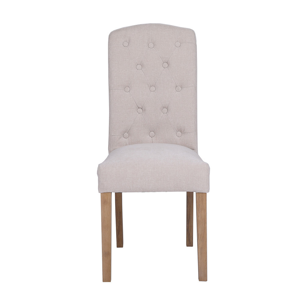 The Chair Collection Button Back Dining Chair - Natural