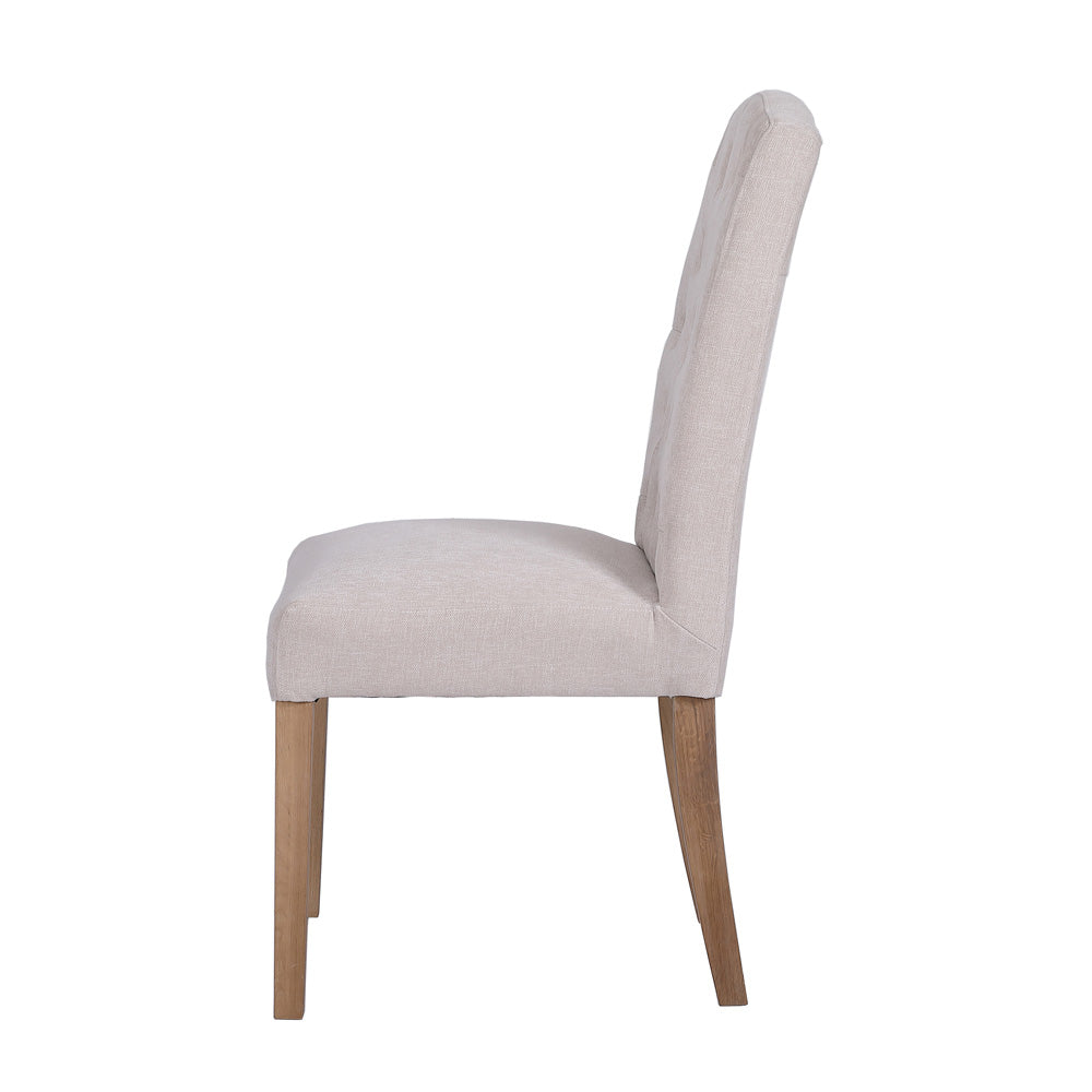 The Chair Collection Button Back Dining Chair - Natural
