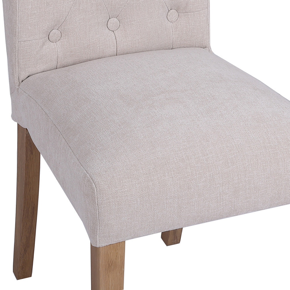 The Chair Collection Button Back Dining Chair - Natural