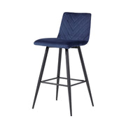 The Chair Collection Retro Bar Stool - Blue Velvet