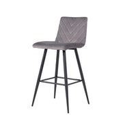 The Chair Collection Retro Bar Stool - Dark Grey Velvet