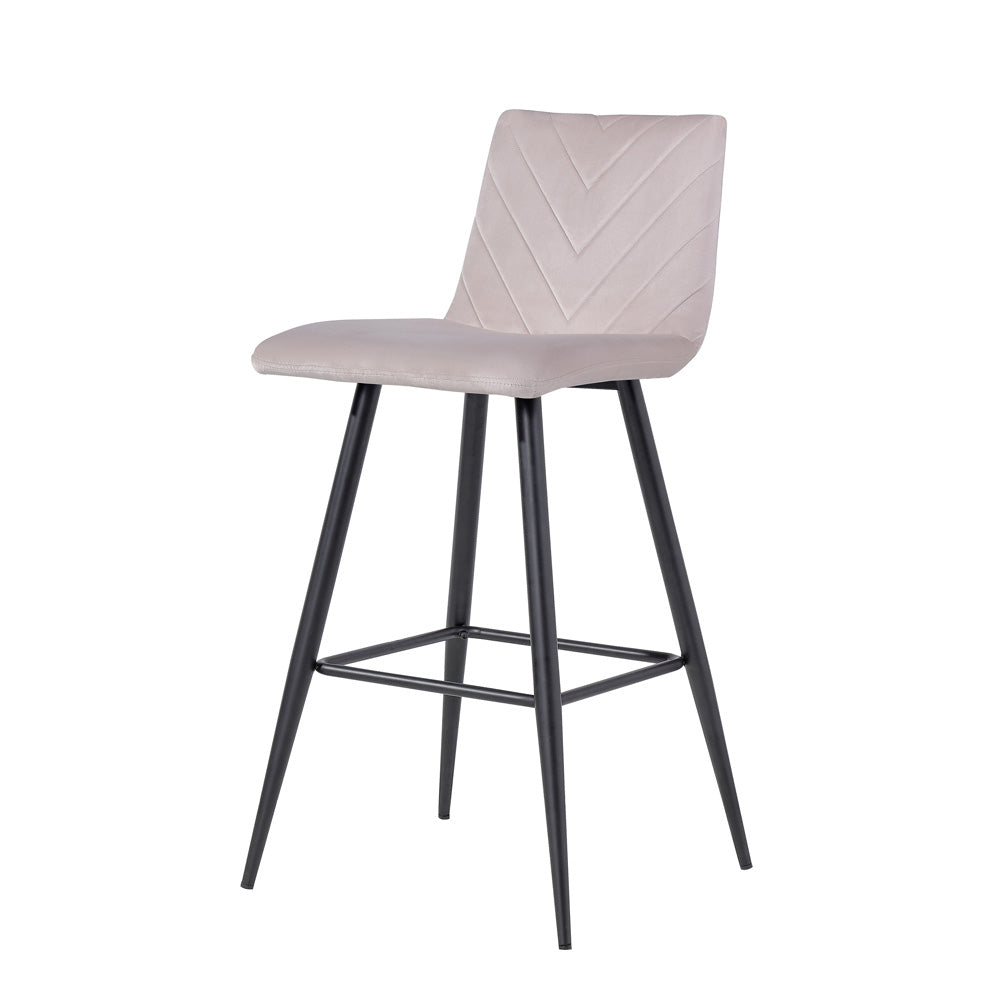 The Chair Collection Retro Bar Stool - Taupe Velvet