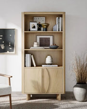 Lyon Bookcase - with Cupboard - Oak