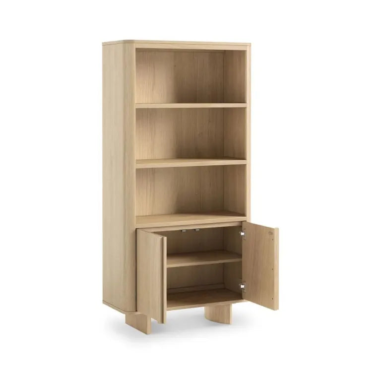 Lyon Bookcase - with Cupboard - Oak