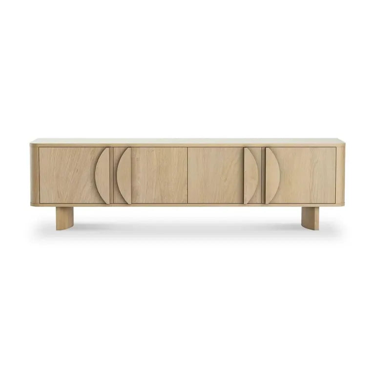 Lyon Large TV Unit - 4 Door - Oak