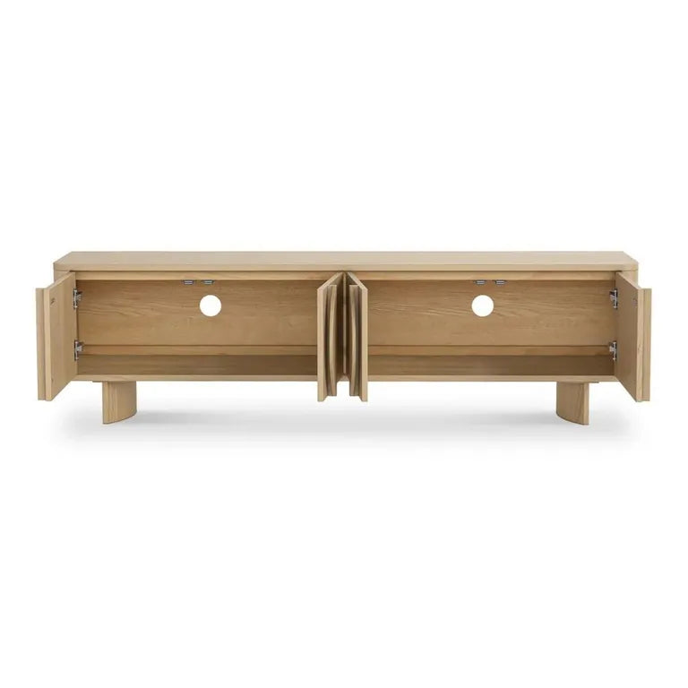 Lyon Large TV Unit - 4 Door - Oak