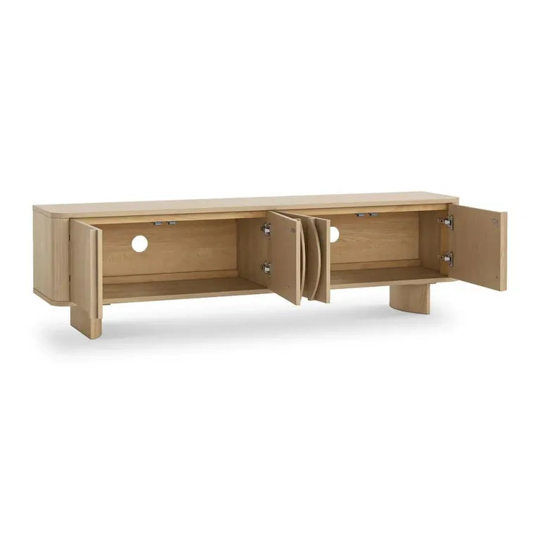 Lyon Large TV Unit - 4 Door - Oak