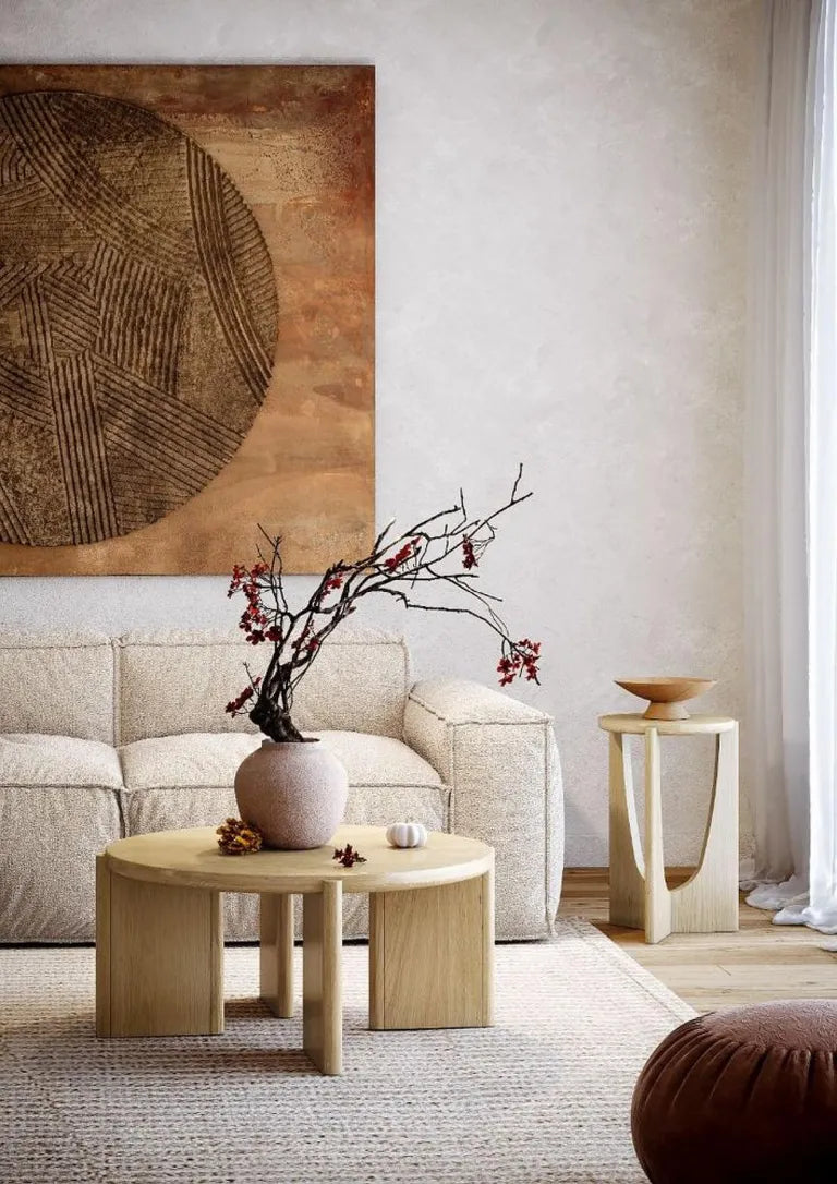 Lyon Round Coffee Table - Oak