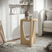 Lyon Round Side Table - Oak