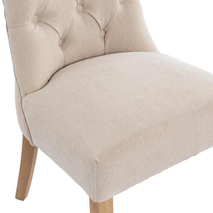 The Chair Collection Curved Button Back Dining Chair - Natural