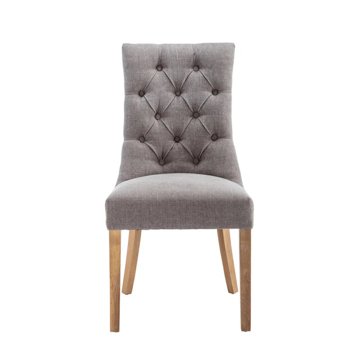 The Chair Collection Curved Button Back Dining Chair - Natural