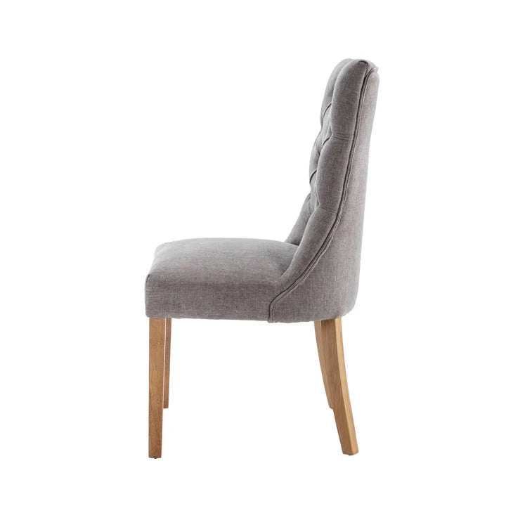 The Chair Collection Curved Button Back Dining Chair - Natural