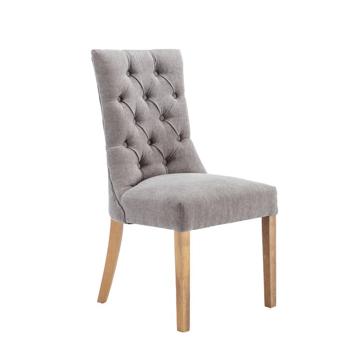 The Chair Collection Curved Button Back Dining Chair - Natural