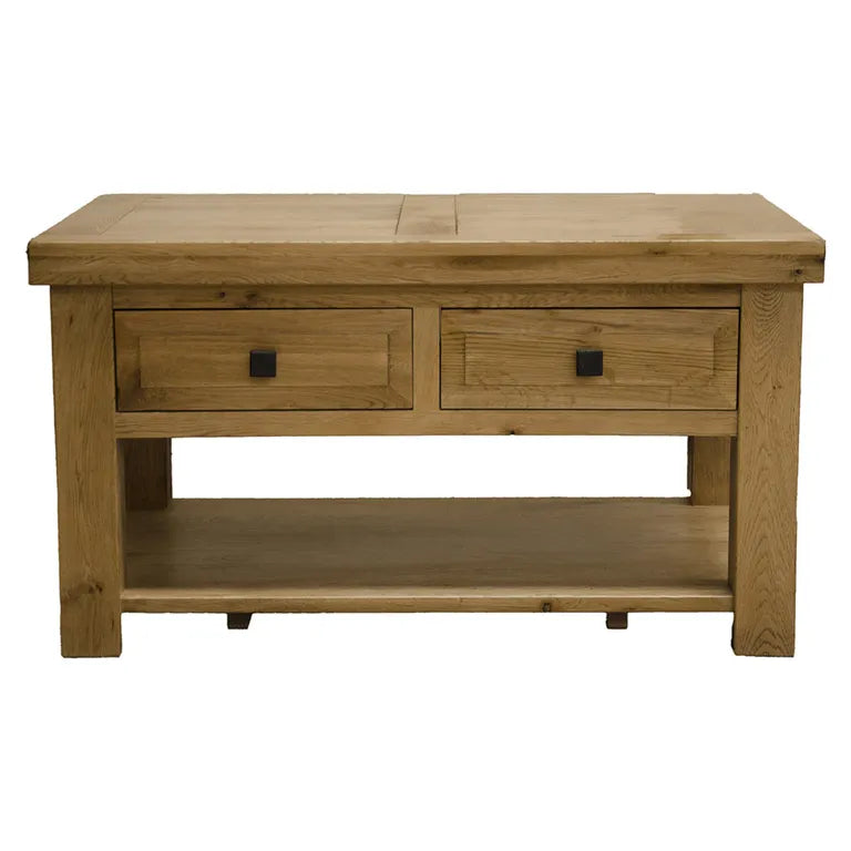 Dinan Coffee Table - 2 Drawer - Oak