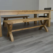 Dinan Dining Bench - Cross Leg - Oak
