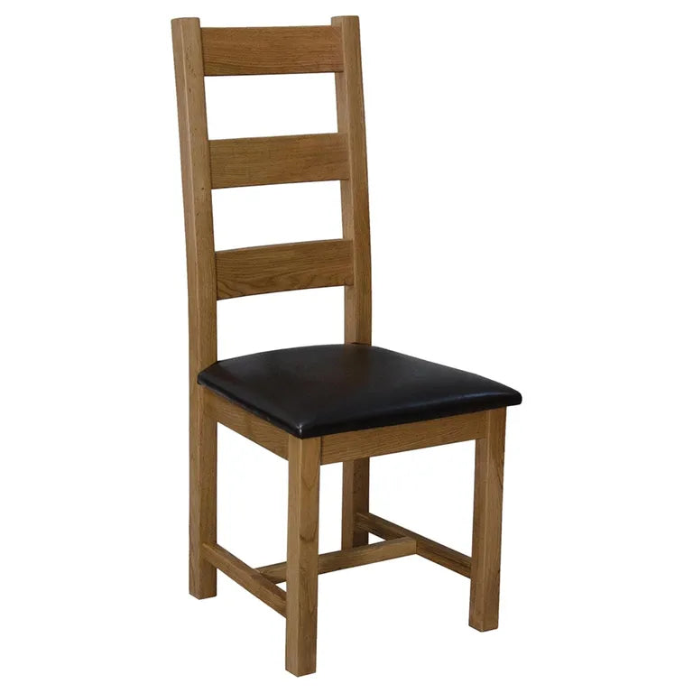 Dinan Dining Chair - Set of 2 - Ladder Back - Oak
