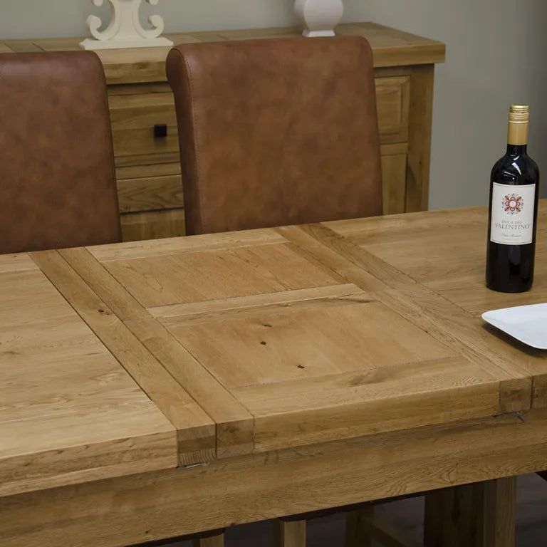 Dinan Extending Dining Table - 4-6 Seater - 122cm-167cm - Butterfly - Oak