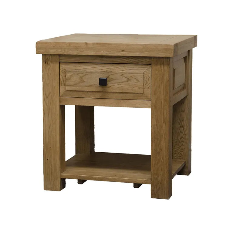 Dinan Lamp Table - 1 Drawer - Oak