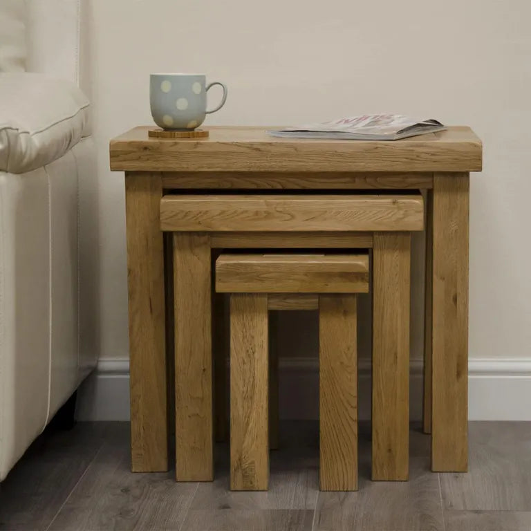Dinan Nest of Tables - Set of 3 - Oak
