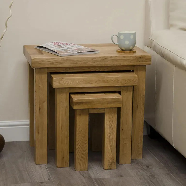 Dinan Nest of Tables - Set of 3 - Oak