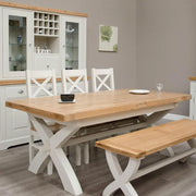 Provins Extending Dining Table - 8-10 Seater - 200cm-280cm - X-Leg