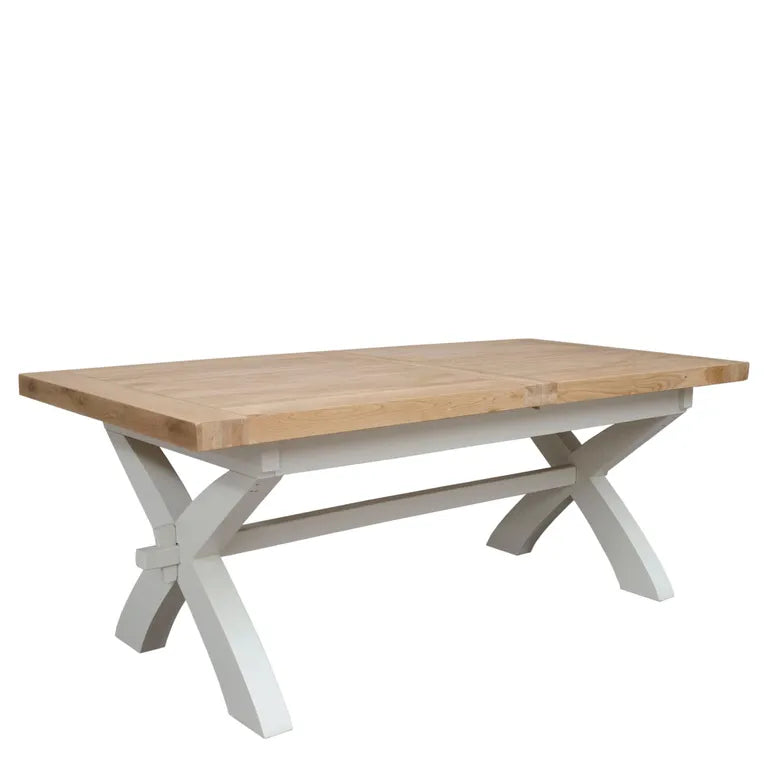 Provins Extending Dining Table - 8-10 Seater - 200cm-280cm - X-Leg