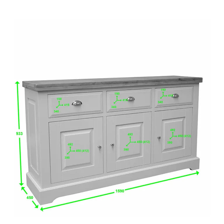 Provins Sideboard - 3 Door - Large - 159cm